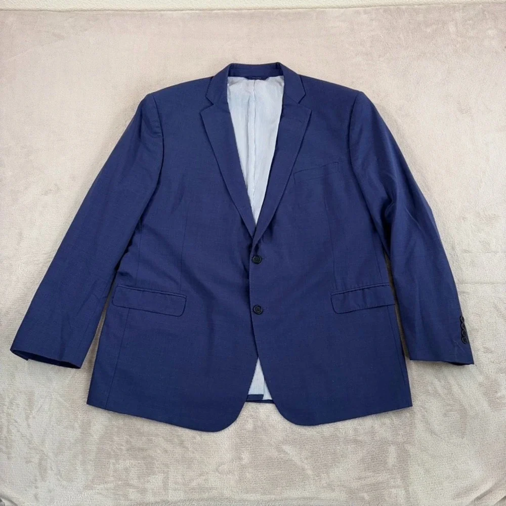 Brooks Brothers Explorer Regent Fit Suit in Blue Stretch Wool Men 50L Designer
